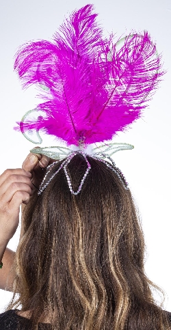 DIADEMA BRASILIANA PROFESSIONALE PIUMA CICLAMO